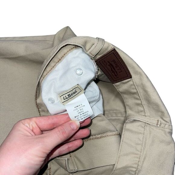 L.L BEAN Women’s Cream Khaki Pants Size 14 - Picture 4 of 8